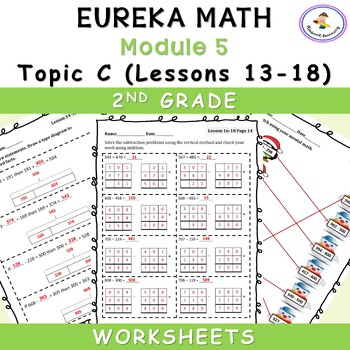 Preview of {Eureka Math-Engage NY}: Grade 2, Module 5 (Topic C Lessons 13-18) worksheets