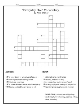 Printable Christmas Decorations Crossword Puzzles With Word Bank