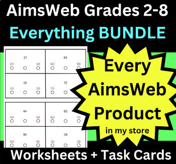 Preview of 'Everything AimsWeb' Grades 2-8 RTI Bundle. Every AimsWeb Product I Sell