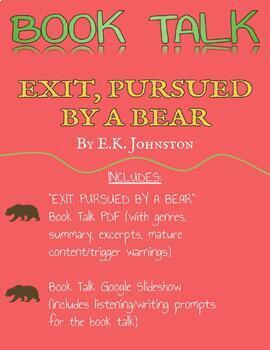 Preview of "Exit, Pursued By A Bear" YA Teacher Book Talk, Grades 9-12