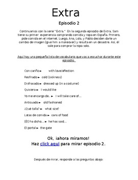 Extra Episode 2 Vocab And Comprehension Distance Learning By Love4spanish