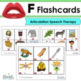 F Sound Articulation Flashcards with Visuals for Speech Therapy