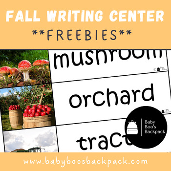 Preview of **FALL FREEBIES** Pre-K Fall Writing Center Resources