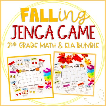 Preview of ELA and Math Jenga Games Fall Themed Bundle
