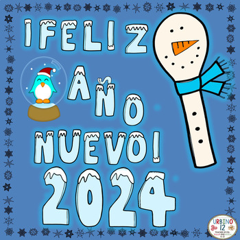 Preview of ¡FELIZ AÑO NUEVO 2024! SPANISH HAPPY NEW YEAR BANNER