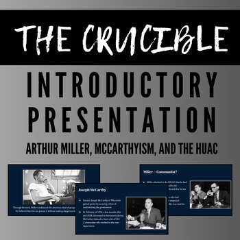Preview of | FICTION STUDY | Introduction to The Crucible & McCarthyism