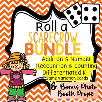 Scarecrow Portrait Shapes Roll and Draw Game Sheets