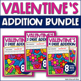 Valentine's Color by Code Coloring Sheets BUNDLE Addition 