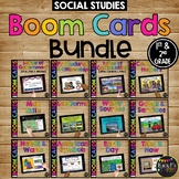 1st and 2nd Grade SOCIAL STUDIES Boom Cards™ BUNDLE Distan