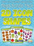 2D Icon Shapes Clipart Mega Bundle Part 2 {Zip-A-Dee-Doo-D