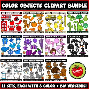 Preview of Color Objects Clipart Bundle
