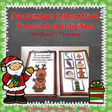 December Interactive Preschool Activities for Speech Therapy