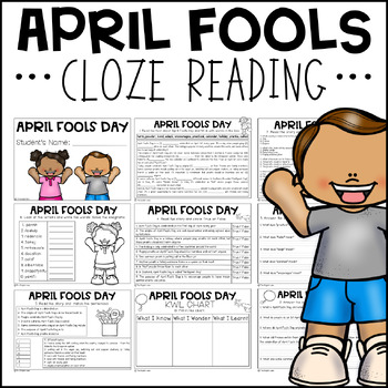 Preview of April Fools | Short Story | Cloze Reading | Digital