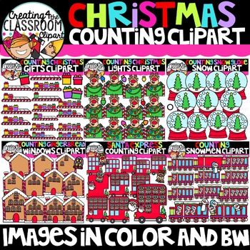 Preview of Christmas Counting Clipart Bundle {Creating4 the Classroom}