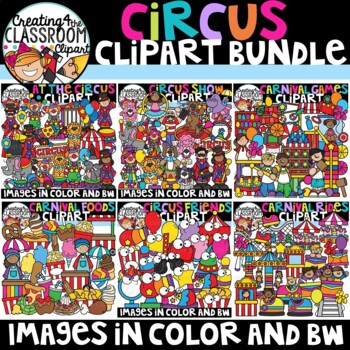 Preview of Circus and Carnival Theme Clipart Bundle {Creating4 the Classroom}