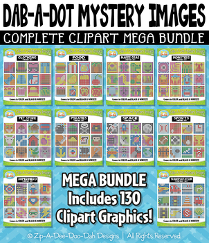 Preview of Dab-A-Dot Mystery Images Clipart Mega Bundle — 130 Graphics