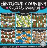Dinosaur Counting Clipart SUPER Bundle!