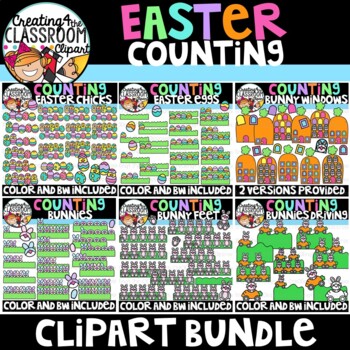 Preview of Easter Counting 2 Clipart Bundle
