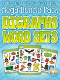 Ending Digraphs Word Sets Clipart Mega Bundle {Zip-A-Dee-D