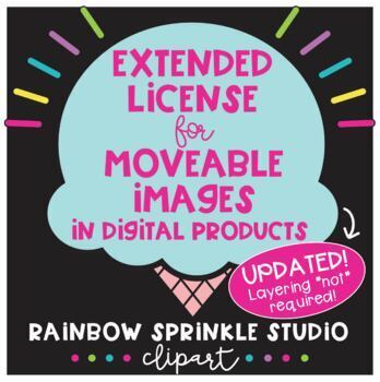Preview of {FLASH DEAL!} Extended License for Moveable Images in Digital Products