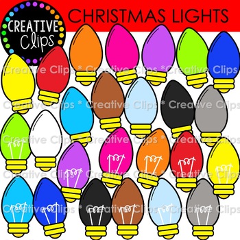 Preview of {FLASH DEAL FREEBIE} Christmas Lights Clipart