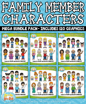 Preview of Family Members Characters Mega Bundle {Zip-A-Dee-Doo-Dah Designs}