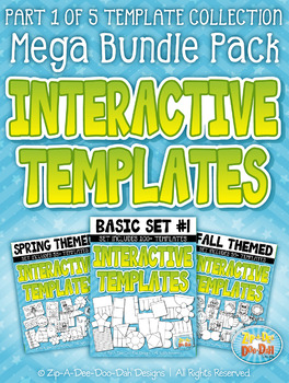 Preview of Flippable Interactive Templates Mega Bundle Part 1 {Zip-A-Dee-Doo-Dah Designs}