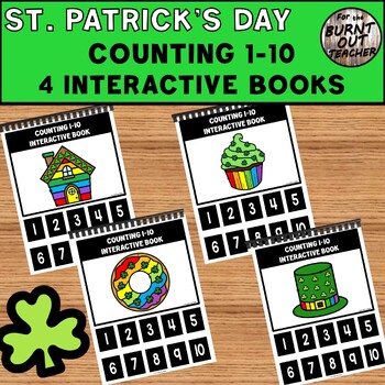 Preview of BUNDLE ST. PATRICK'S DAY INTERACTIVE COUNTING BOOKS 1 - 10 COUNT SHAMROCKS