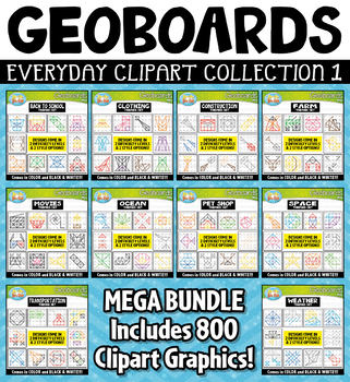Preview of Geoboards Clipart Mega Bundle 1 {Zip-A-Dee-Doo-Dah Designs}