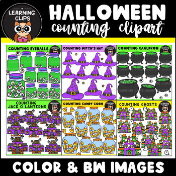 Preview of Halloween Counting Clipart Mega Bundle {Halloween Clipart}