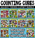 Holiday Counting Cubes Clipart Mega Bundle {Zip-A-Dee-Doo-