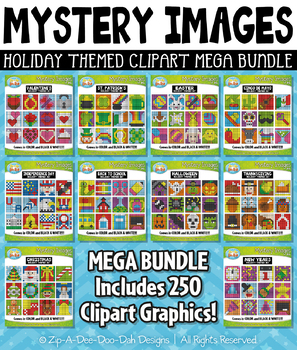 Preview of Holiday Mystery Images Clipart Mega Bundle {Zip-A-Dee-Doo-Dah Designs}