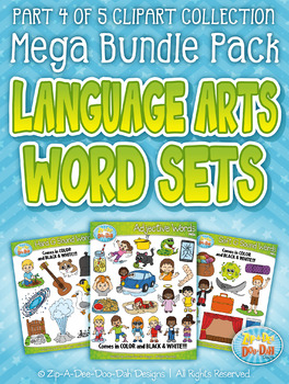 Preview of Language Arts Words Clipart Mega Bundle Part 4 {Zip-A-Dee-Doo-Dah Designs}