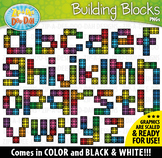 Lowercase Alphabet Letters Building Blocks Clipart {Zip-A-