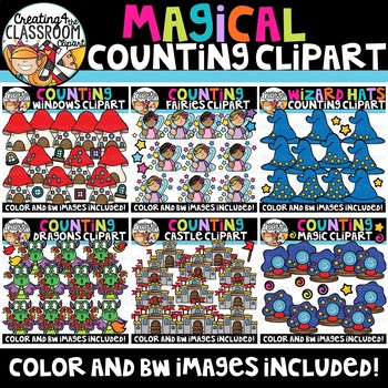 Preview of Magical Counting Clipart Bundle {Fairy tale Clipart}