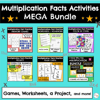 Preview of Multiplication Facts Practice MEGA BUNDLE | Multiplication Facts Activities