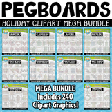 Holiday Pegboard Images Clipart Mega Bundle {Zip-A-Dee-Doo