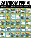 Rainbow Fun Collection Clipart Bundle #1 (JULY-SEPT)