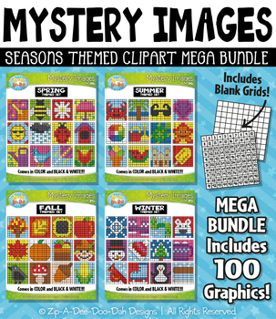 Preview of Seasons Mystery Images Clipart Mega Bundle {Zip-A-Dee-Doo-Dah Designs}