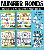 Seasons Number Bonds Clipart Mega Bundle — Includes 240 Graphics