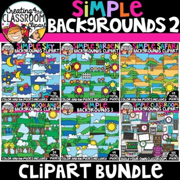 Preview of Simple Backgrounds 2 Clipart Bundle {Backgrounds Clipart}