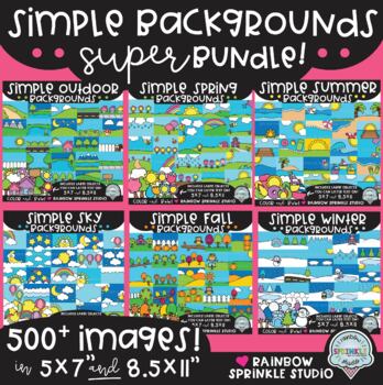 Preview of Simple Backgrounds SUPER Bundle