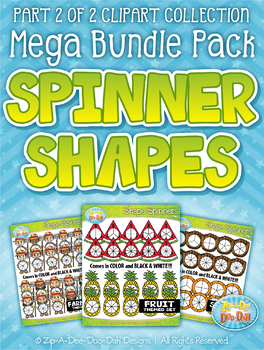 Preview of Spinner Shapes Clipart Mega Bundle Part 2 — Over 300 Graphics!