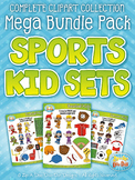 Sports Kid Characters Clipart Mega Bundle {Zip-A-Dee-Doo-D