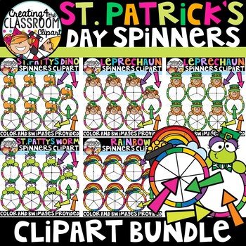Preview of St. Patrick's Day Spinners Clipart Bundle {St. Patrick's Day Clipart}