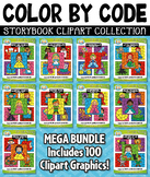 Storybook Color By Code Clipart Mega Bundle Collection