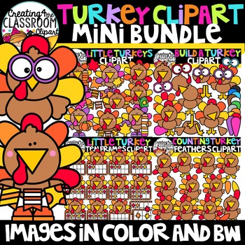 Preview of Turkey Clipart Bundle {Creating4 the Classroom}