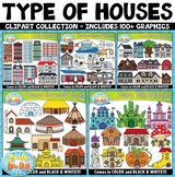 Types of Houses Clipart Mega Bundle {Zip-A-Dee-Doo-Dah Designs}