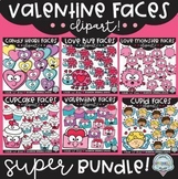 Valentine Faces Clipart SUPER Bundle