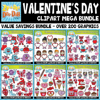 Download Valentine's Day Clipart Mega Bundle {Zip-A-Dee-Doo-Dah ...